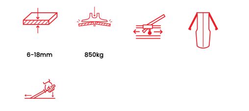 Rubi - Tagliapiastrelle manuale RWK-1200 ultraleggera a massima visibilità