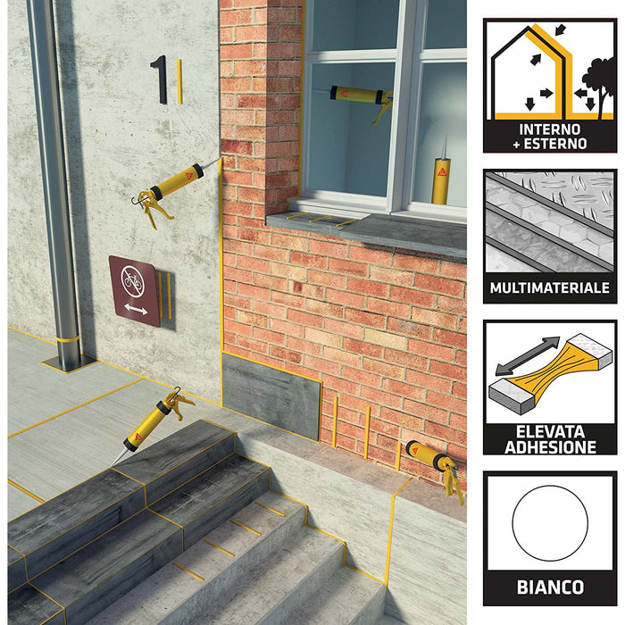 Sika - Sikaflex 11 FC Purform Grigio, Adesivo sigillante poliuretanico ml. 300