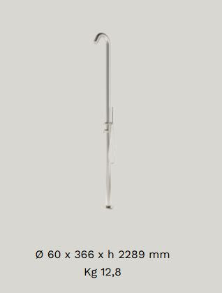 Colonna doccia da esterno in acciaio 316L mod. Lympha