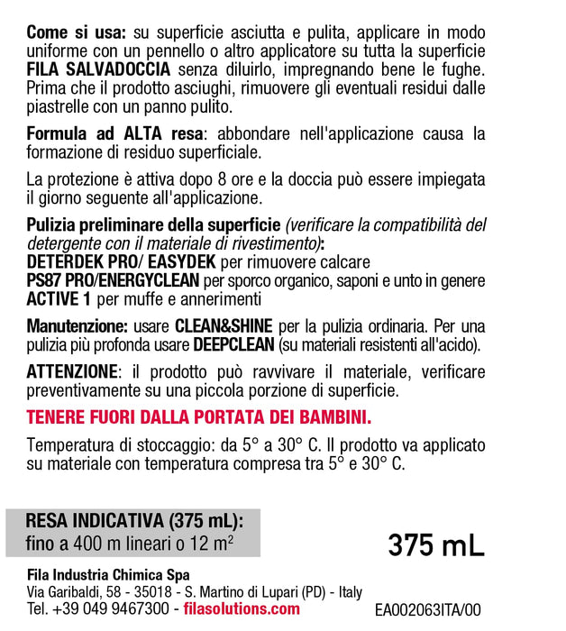 Fila - Salvadoccia ml.375 prodotto antinfiltrazione per docce