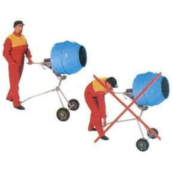 Polieri - Minihobby concrete mixer 100 lt. Mixer for small construction sites and renovations