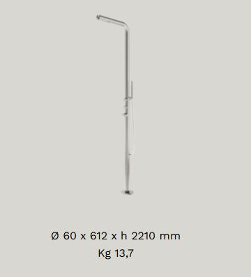 Colonna doccia da esterno in acciaio 316L mod. Numa