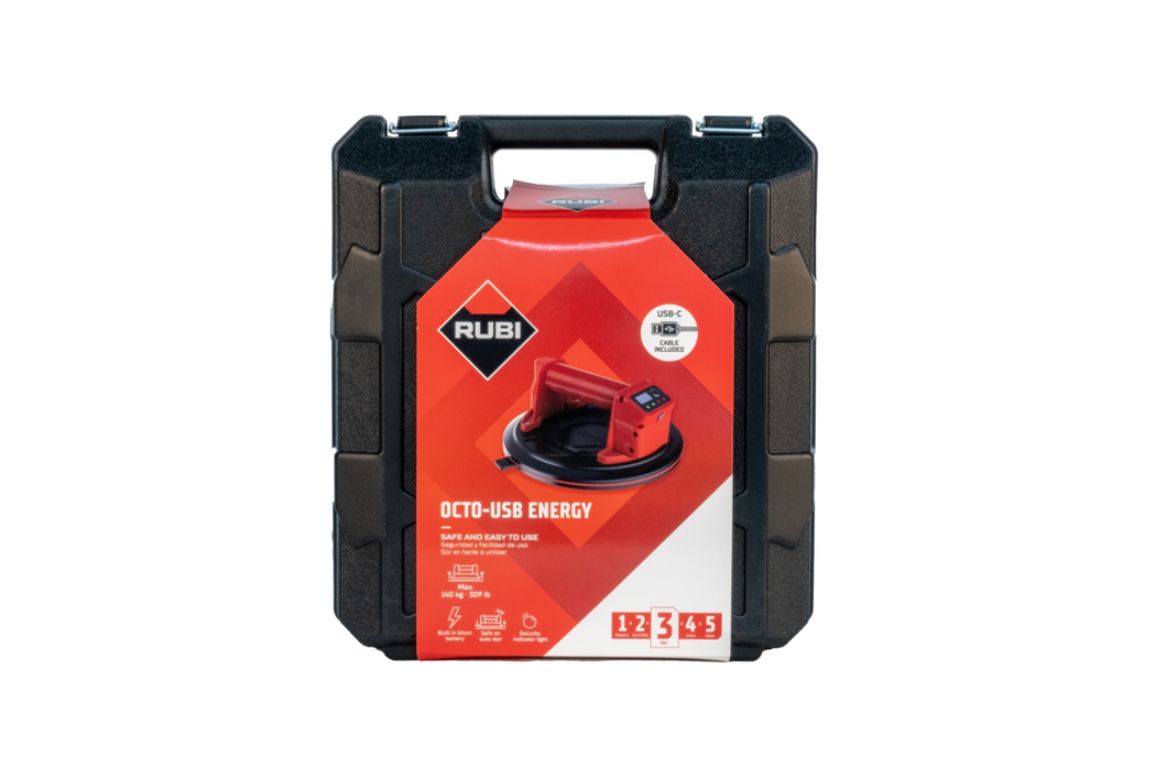 Rubi - Ventosa professionale a batteria OCTO-USB ENERGY