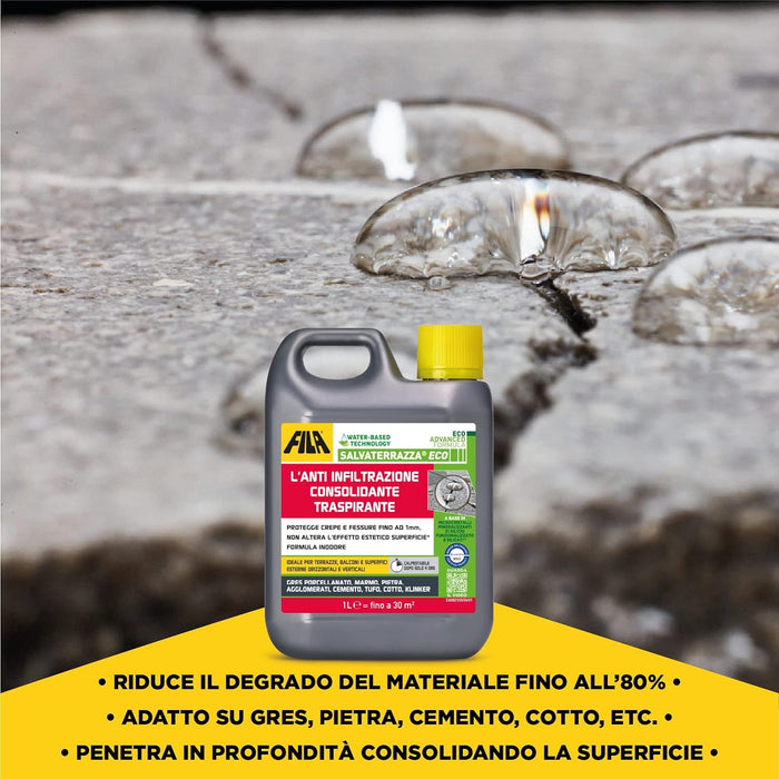 Fila - Salvaterrazza Eco, Impermeabilizzante trasparente consolidante traspirante