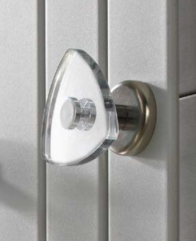 TL Bath - Appendiabito singolo trasparente con magnete in finitura cromata