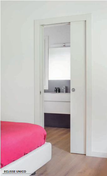 Eclisse - Controtelaio Unico intonaco 60/70/80/90/100x210 sp.125 per porta a scomparsa