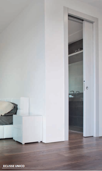 Eclisse - Controtelaio Unico intonaco 60/70/80/90/100x210 sp.125 per porta a scomparsa