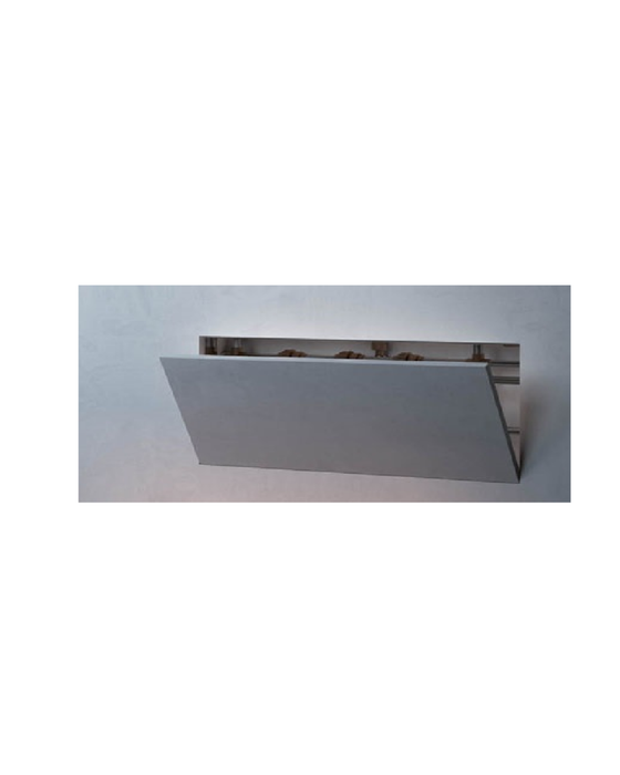Eclisse - Sportelli filo muro anta singola a 4 lati Syntesis Areo intonaco/cartongesso a ribalta verso il basso