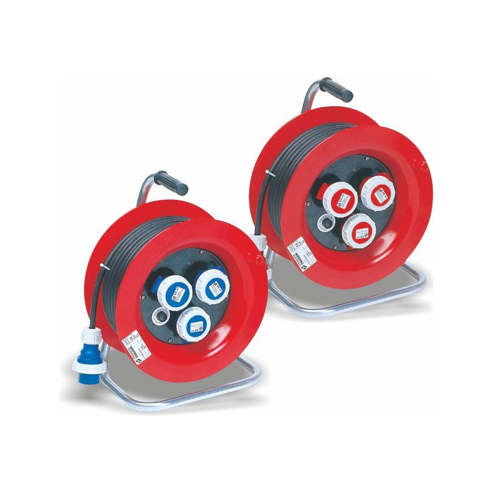 Friggeri - Avvolgicavo plastica Mt. 30 con cavo in Neoprene + disgiuntore con supporto