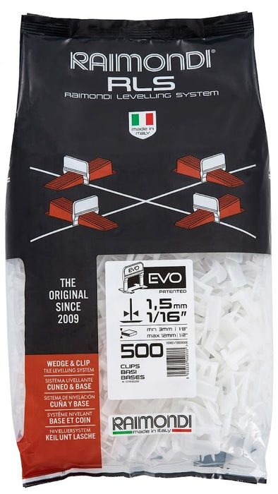 Raimondi - 2200 HD Bases for 1.5 mm joints and for tile thicknesses from 3 to 12 mm Leveling System RLS