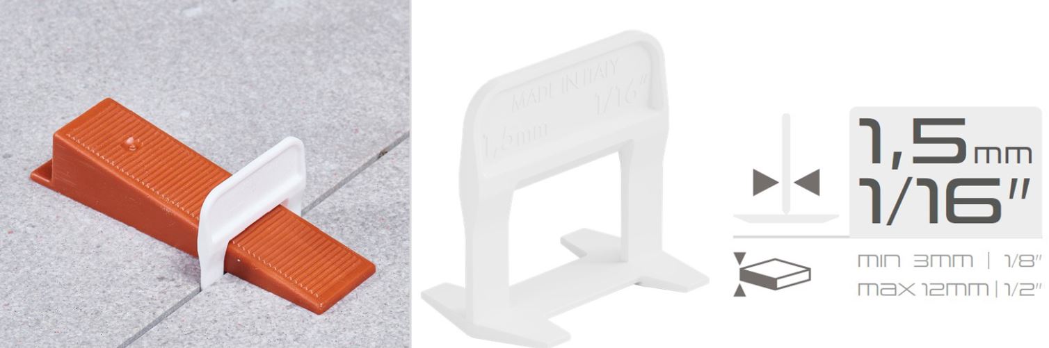 Raimondi - 2200 HD Bases for 1.5 mm joints and for tile thicknesses from 3 to 12 mm Leveling System RLS