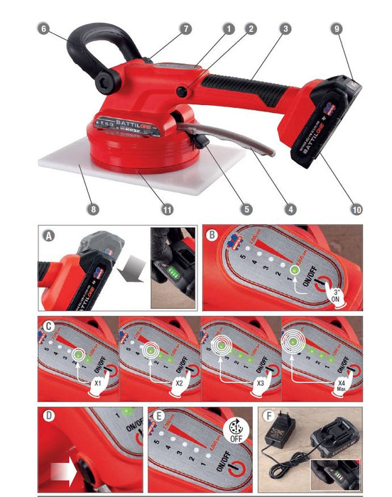 Ventosa Montolit con batterie Li-ON