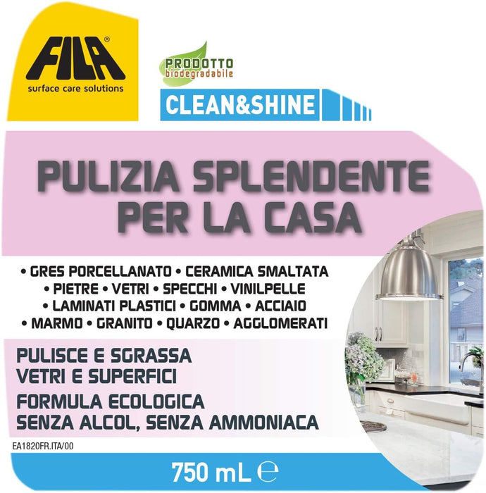 Fila - Clean&shine pulizia splendente per la casa ml. 750