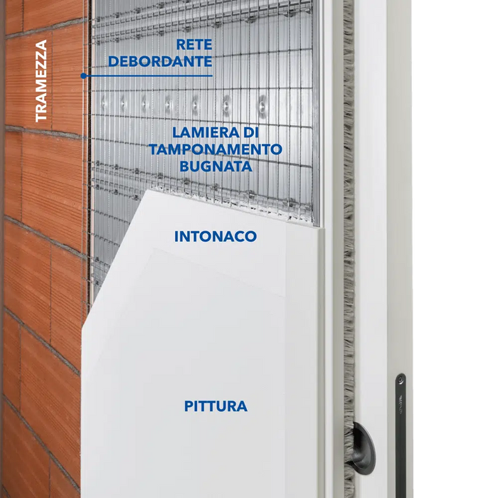 Eclisse - Controtelaio Unico intonaco 60/70/80/90/100x210 sp.125 per porta a scomparsa