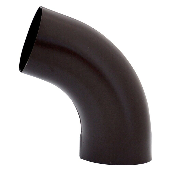 Gomito pluviale lamiera testa di moro fig. 2 (curva aperta) d.80