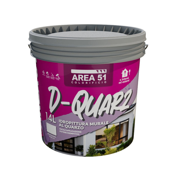 Area 51 - Decoquarz Quartz water-based paint, White 14 litres