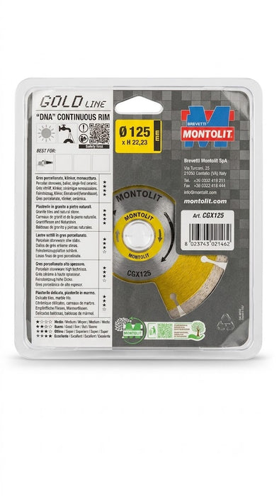 Montolit - Disco diamantato Freccia oro 125mm CGX125