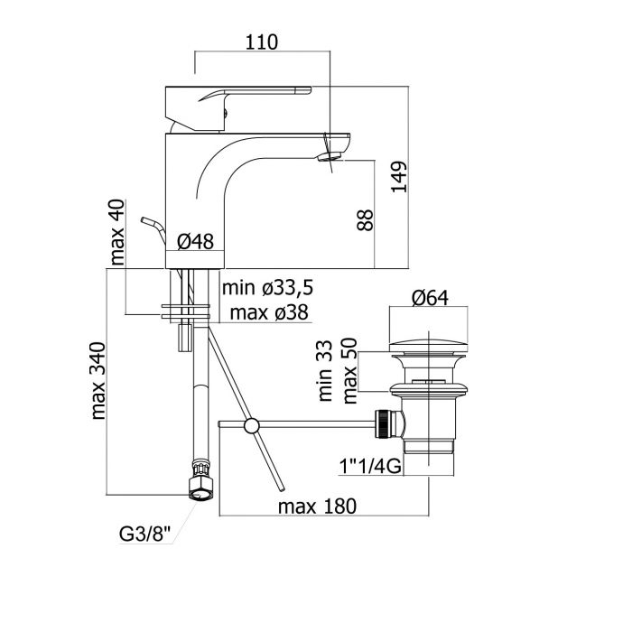 Paffoni - Miscelatore Lavabo Green GR075 CR