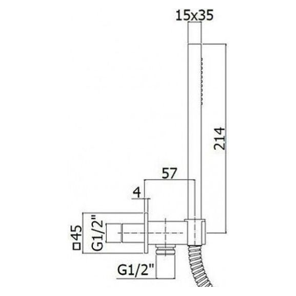 Paffoni - Set doccia incasso Duplex Quadrato ZDUP095 CR