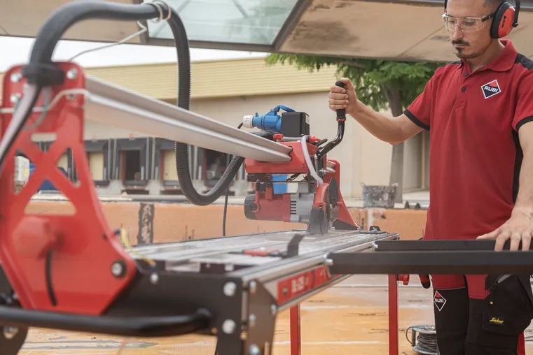 Rubi - Segatrice elettrica DL-125 a testa mobile, potente, leggera e trasportabile