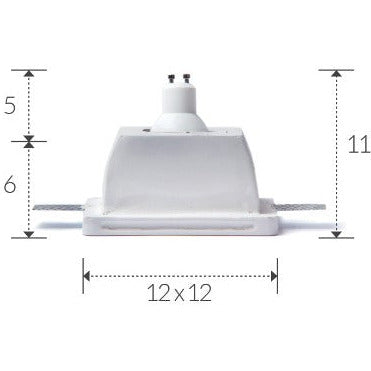 Faretti verniciabili in gesso 12x12