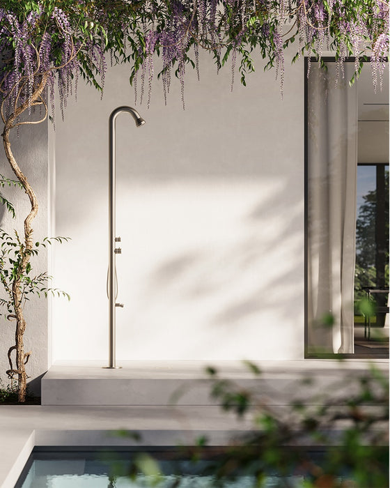 Colonna doccia da esterno in acciaio 316L mod. Fluvia