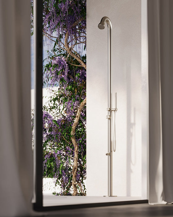 Colonna doccia da esterno in acciaio 316L mod. Fluvia