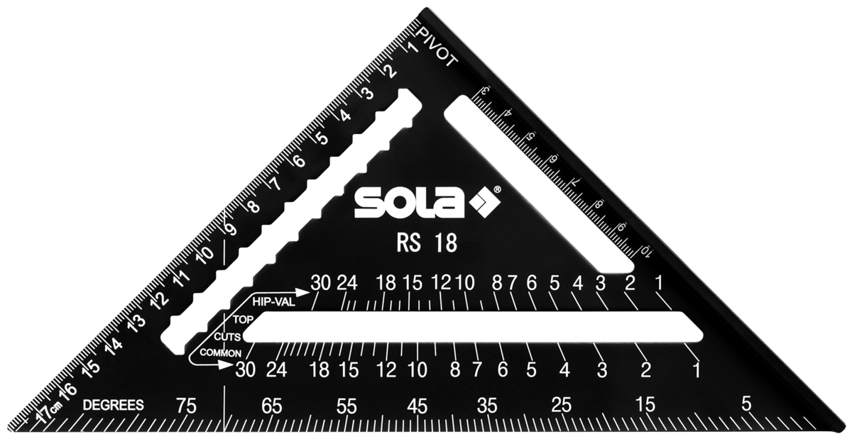 Sola - Squadre per carpentieri RS 18 (18 cm) & RS 30 (30 cm)