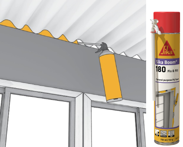 Sika - Sika Boom -180 Fix & Fill schiuma poliuretanica manuale multiuso universale ml. 750 - cartone da 12 pz.