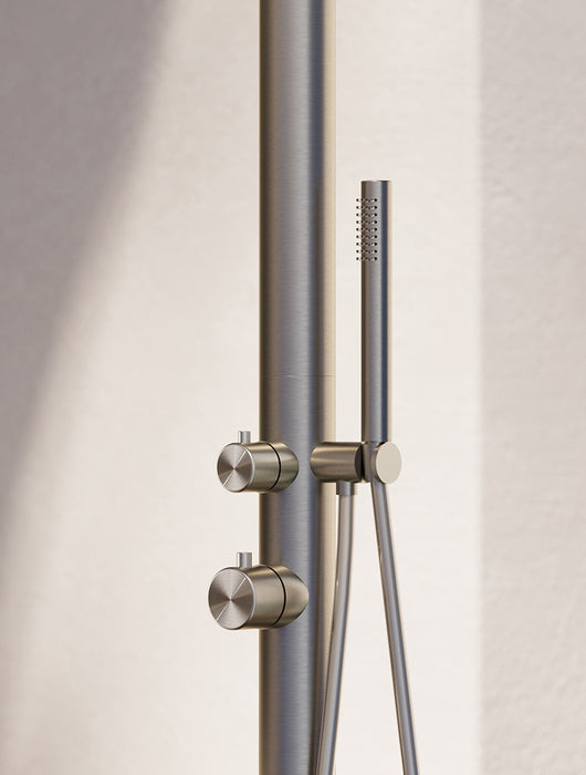 Colonna doccia da esterno in acciaio 316L mod. Lympha
