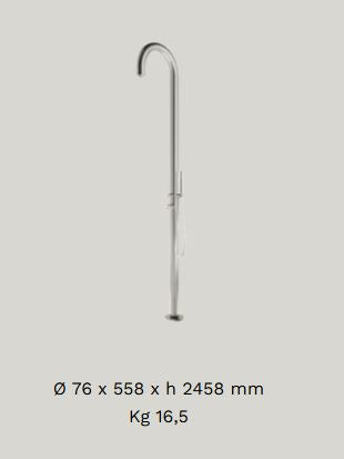 Colonna doccia da esterno in acciaio 316L mod. Glaudia