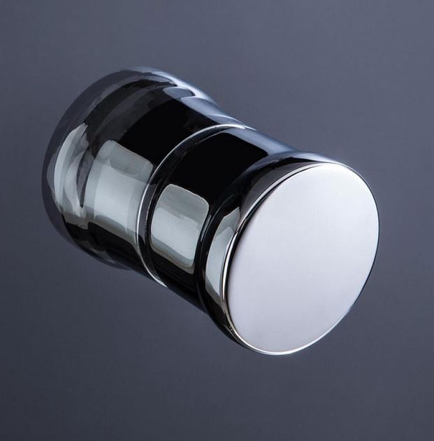 Glass - Porta a soffietto in nicchia Isy ij cm. 90 profilo cromato, cristallo trasparente