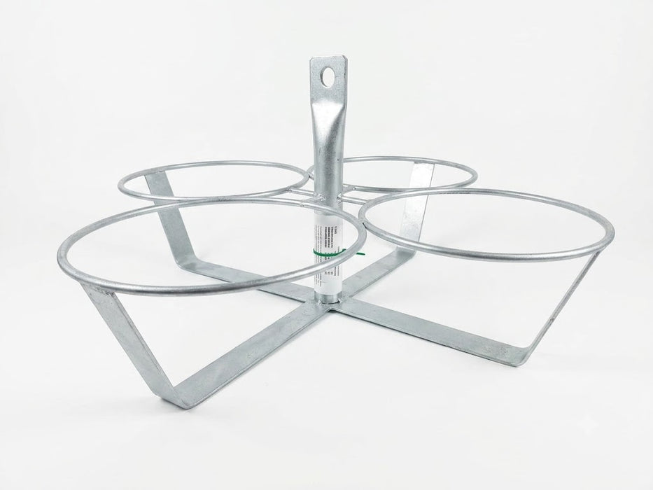 Porta Secchi Acciaio Zincato 4 Posti – 52 L | Tekcnoplast E004PS