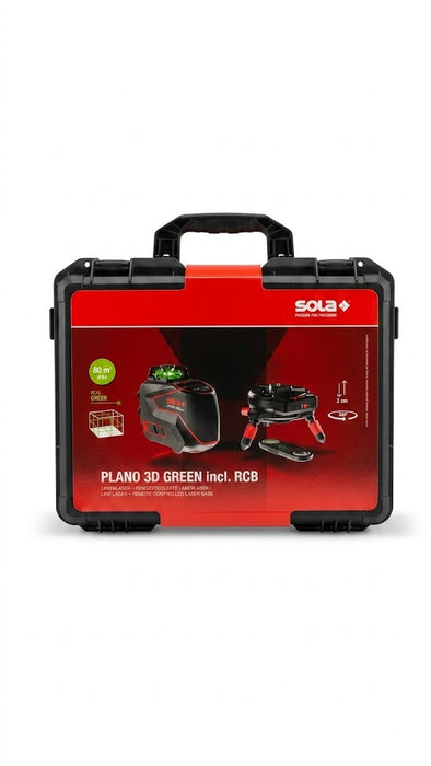 SOLA PLANO 3D GREEN RCB SET – Livello Laser 3×360° con Base Radio Comandata