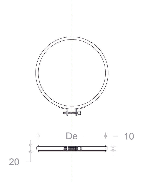 Zinco Group - Fascetta di bloccaggio per canne fumarie in acciaio inox (vari diametri)