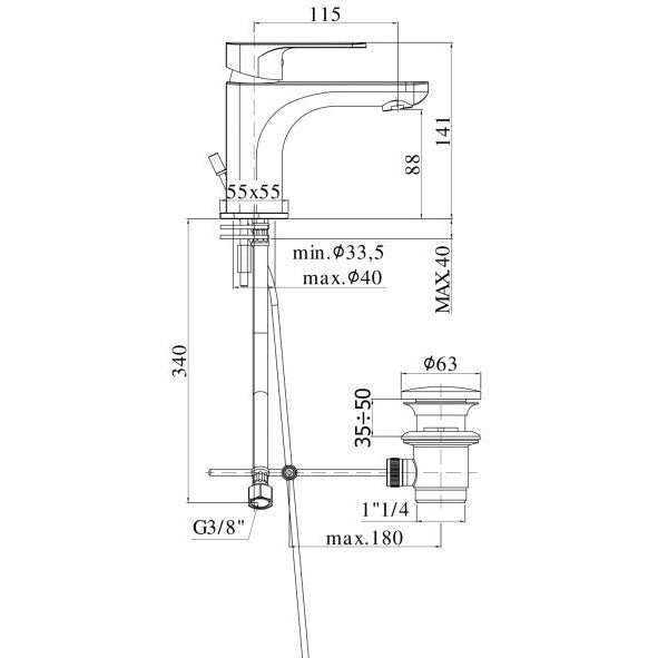 Paffoni - Miscelatore Lavabo Sly SY075 CR