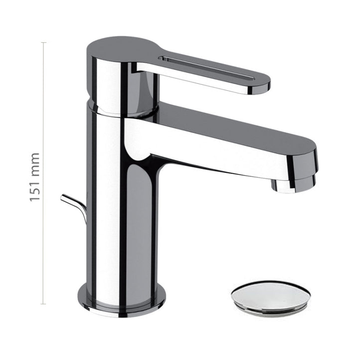 Daniel Rubinetterie - Single lever basin mixer with Smart SR605CR waste