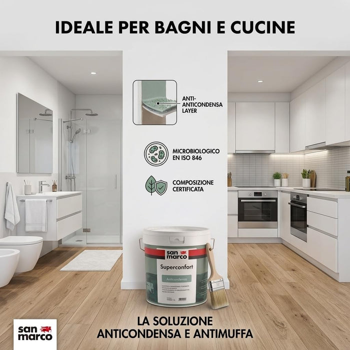 SAN MARCO Kit Antimuffa e Anticondensa per 30 mq – Combat 222 + Combat 333 + Superconfort