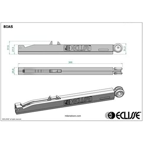 - Eclisse - Ammortizzatore integrato in sola chiusura BIAS per porte a scomparsa Eclisse - Controtelai e accessori Eclisse