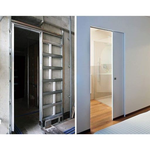 - Eclisse - Controtelaio Mod. Syntesis Line FILO MURO per porta a scomparsa Kit cartongesso 700x2100 Sp.100 art.ES2LK070SB - Controtelai cartongesso filomuro sintetys