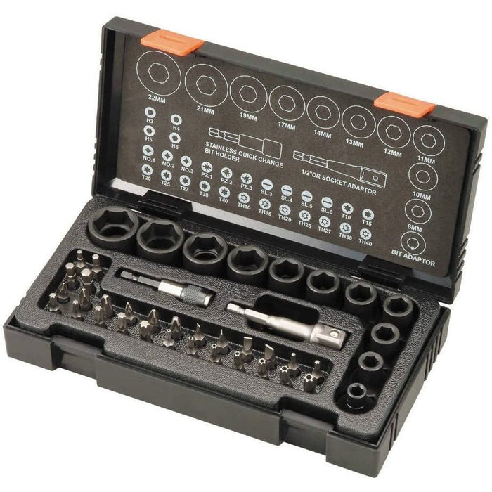 Hikoki 752500 41 pezzi-Set di punte e chiavi a bussola - Accessori per elettroutensili