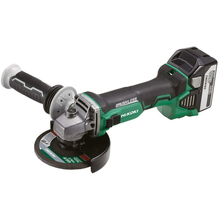 HIKOKI G18DBLWSZ - Mini-amoladora a bateria 18V 5Ah sin escobillas 9000 rpm disco 125mm con 2 baterias cargador y maletín G18DBL - Smerigliatrici