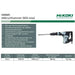 Hikoki H60MCWSZ Martello Demolitore 1.250 W 14 J (Epta), 1250 W, 230 V - Martelli demolitori