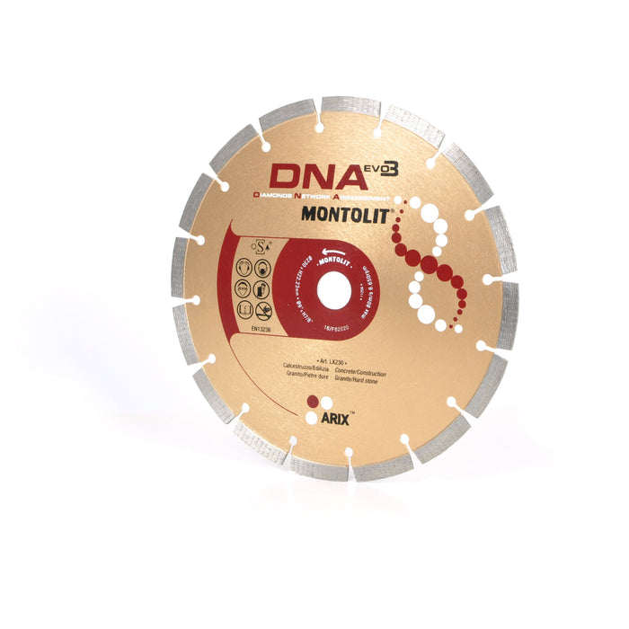 - Montolit - Disco diamantato DNA LX 230 d. 230 per uso universale - Taglio e levigatura