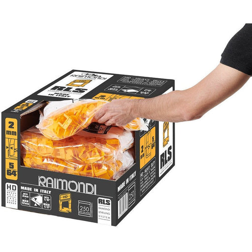 - Raimondi - 2500 Basi HD per Fuga da 2 mm e per Spessore Piastrelle da 3 a 12 mm - Levelling System RLS - Attrezzi per la posa