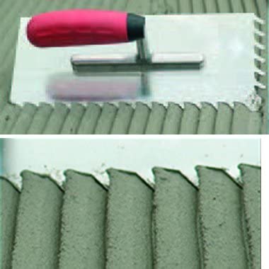 Raimondi  Frattone dentellato obliqua 8 mm manico gomma 28 x 13 mm - Taglia piastrelle