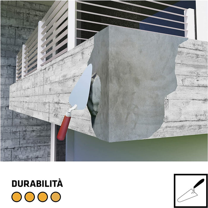 Sika - Sika Monotop 112 MultiUse Repair, Malta monocomponente pronta alluso per la riparazione e la riprofilatura di strutture in calcestruzzo, Grigia, 5kg - Malti strutturali da ripristino