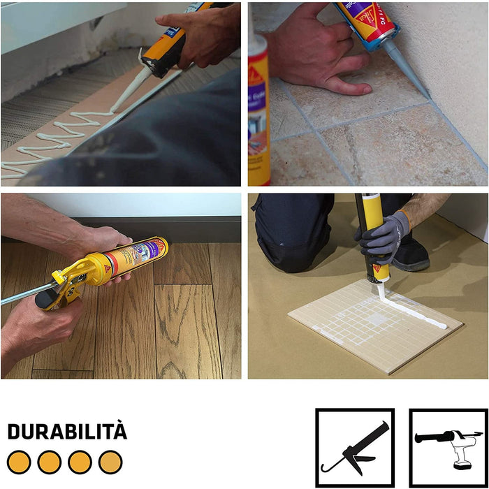 Sika - Sikaflex 11 FC+ Bianca, Adesivo Universale elastico e Sigillante per giunti, in grado di incollare e sigillare la maggior parte dei materiali edili. Interni ed esterni, 300ml - Sigillanti