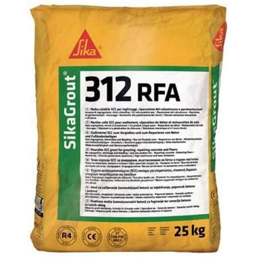 SIKA SIKAGROUT 312 RFA MALTA CEMENTIZIA COLABILE FIBRORINFORZATA 25 KG - Malti strutturali da ripristino
