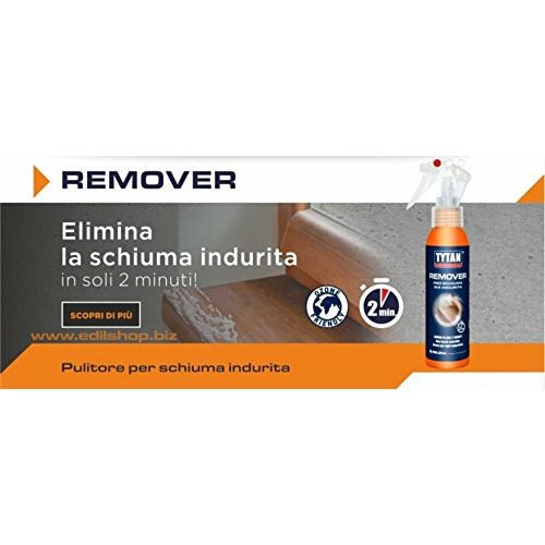 - Tytan - Pulitore per schiuma poliuretanica già indurita Remover da 100 ml. - Vendita al pz. singolo - Prodotti pulizia
